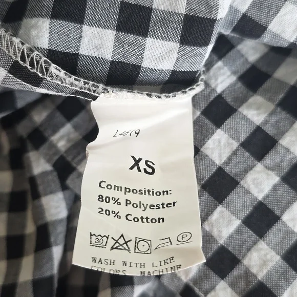 Multicolor Gingham Tiered Sundress XS Cottagecore Bow Strap Dress - Picture 8 of 10